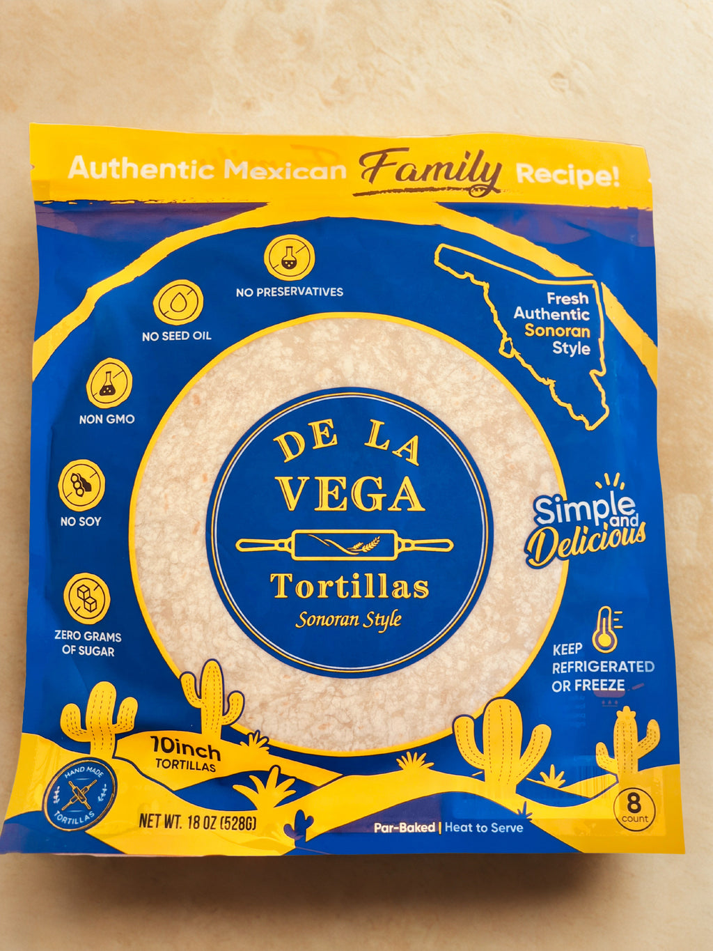 Fresh Flour Tortillas- 10 inch Wrap Size