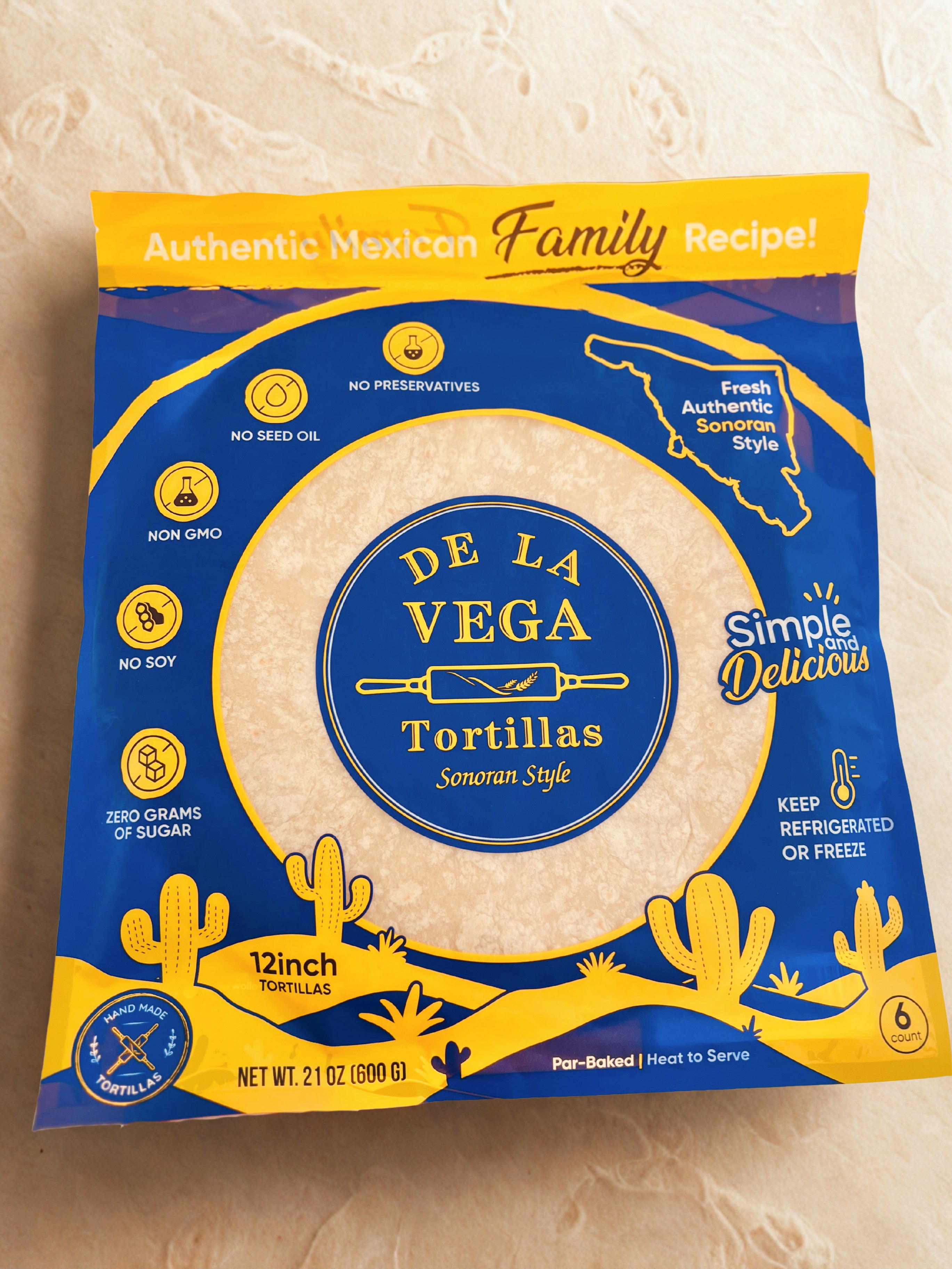 Fresh Flour Tortillas- 12 inch Burrito Size